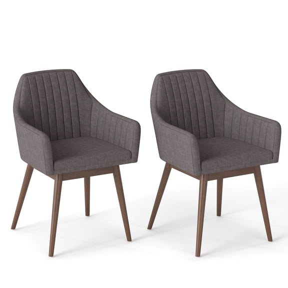 Dining Chairs Set of 2 Upholstered Accent Chairs with Comfy Padded Backrest For Daily Life