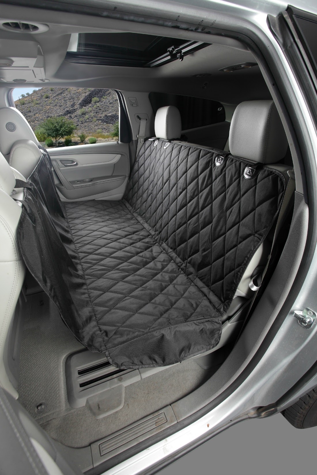4Knines Dog Seat Cover with Hammock for Cars, Trucks and SUVs New  Waterproof Seat Bottom (Regular, Black)