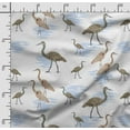 thumbnail image 2 of Soimoi Bird Printed, Poly Canvas Fabric Decor Sewing Fabric By The Yard- 56 Inch WideDecorative Fabric For Curtains Tote bags-White, 2 of 5