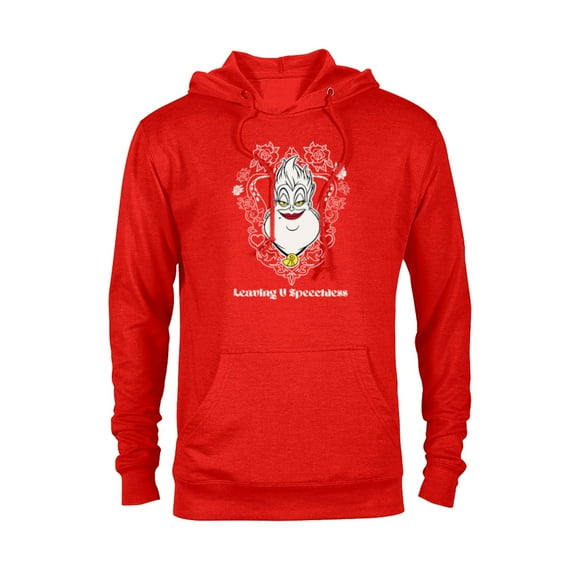Disney Villains Ursula Little Mermaid Leaving U Speechless - Pullover Hoodie for Adults - Customized-Red