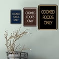 thumbnail image 2 of Signs ByLITA Portrait Round Food Preparation Area: Cooked Foods Only Door or Wall Sign Durable ABS Plastic | Laser Engraved | Easy Installation | Kitchen | Hygiene Sign (Brushed Silver) - Small, 2 of 8