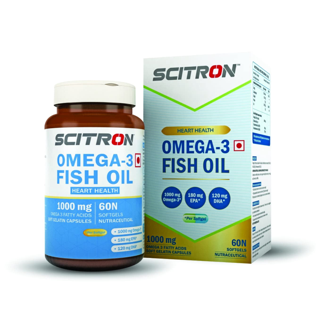 Scitron Omega3 Fish Oil (1000Mg Omega3 Fatty Acid, 180Mg Epa, 120Mg