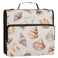 thumbnail image 5 of FORMRS Zipper Binder with Shoulder Strap 2-inch Ring 500 Sheet Capacity File Bag, Red Watercolor Seashells, 5 of 5