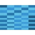 thumbnail image 1 of Ahgly Company Indoor Rectangle Patterned Neon Blue Area Rugs, 4' x 6', 1 of 6