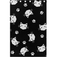 thumbnail image 4 of Coolnut Window Curtain Panels White Cats with Paw Grommet Top Room Darkening Thermal Insulated Blackout Window Treatment Drapes 2 Panels W55 x L84 In, 4 of 6