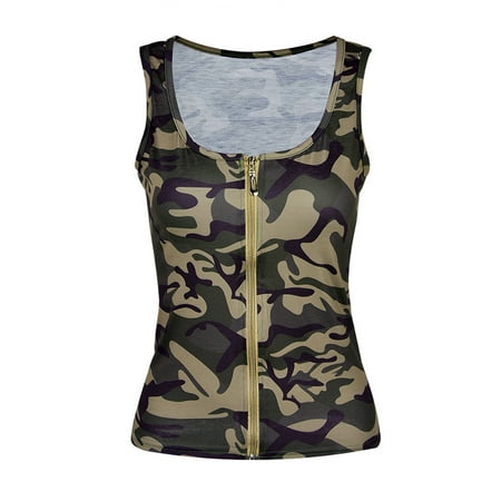 Limited Cami Tank Top Utowu Womens Sleeveless Camouflage Vest Tops Shirt Blouse Sexy Low Cut Zipper Tank Top ()