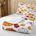 thumbnail image 4 of Erosebridal Pumpkin Harvest Quilt King 3 Pieces,Happ Fall King Coverlet Set,Red White,1 Bedspread and 2 Pillowcases, 4 of 7