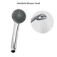thumbnail image 3 of Rociador de baño de mano eficiente que ahorra agua, accesorio de baño universal, cabezal de ducha plateado, 3 of 8