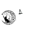 thumbnail image 1 of Escultura De Metal De Gato Negro Místico Con Forma De Luna, Figura De Pensador Abstracto, Adorno De Mesa Para Amantes De Los Gatos, Decoración De Estantería Para Dormitorio., 1 of 8