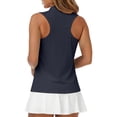 thumbnail image 6 of Hearthz Women's Sleeveless Golf Polo Shirts Quarter Zip Collared Shirts for Women Quick Dry Workout Tennis Woman Polo Shirt, 6 of 8
