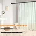thumbnail image 3 of Double Shower Curtain Rod 27-47 Inches Wall Mounted Double Shower Curtain Rod Adjustable Curtain Rod for Bathroom Laundry Room Room Divider Kitchen, Black, 3 of 8