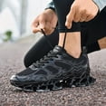 thumbnail image 4 of [Vibrant Trail Sneakers] Vibrant Orange Men's Trail Running Sneakers | Breathable Fabric & Durable Rubber Sole, Low-Top Lace-Up Sneakers for Hiking, Tennis, Walking, Casual Fashion, 4 of 6