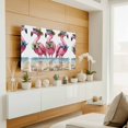 thumbnail image 3 of Indoor Elastic TV Cover for 32 Inch Flat Screen TVs,Summer Seaside Beach Flamingo Stretch TV Screen Protector Smart Television Protection Covers TVs Enclosure,Watercolor Shell Hat Bow, 3 of 9