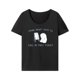 thumbnail image 3 of Camiseta con estampado de letras para mujer, camiseta con cuello redondo, camiseta informal de manga corta para primavera, camisetas para mujer para p L, 3 of 8