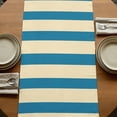 thumbnail image 5 of Table Runners 36 Inches Long Dress Scarves, Beige Blue Striped Daisy Farmhouse Kitchen/Dining Table Runner, Short Coffee Tablerunners, Farmhouse Vintage Flowers 13x36 Inch, 5 of 9