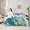 Blue, variant on Homewish Blue Flower Floral Twin Bedding Sets 7-Piece for Women, Fashion Marble Artwork Bedding Comforter Set, Splash Watercolor Reversible Sheet Sets, Luxury Bedroom Decor