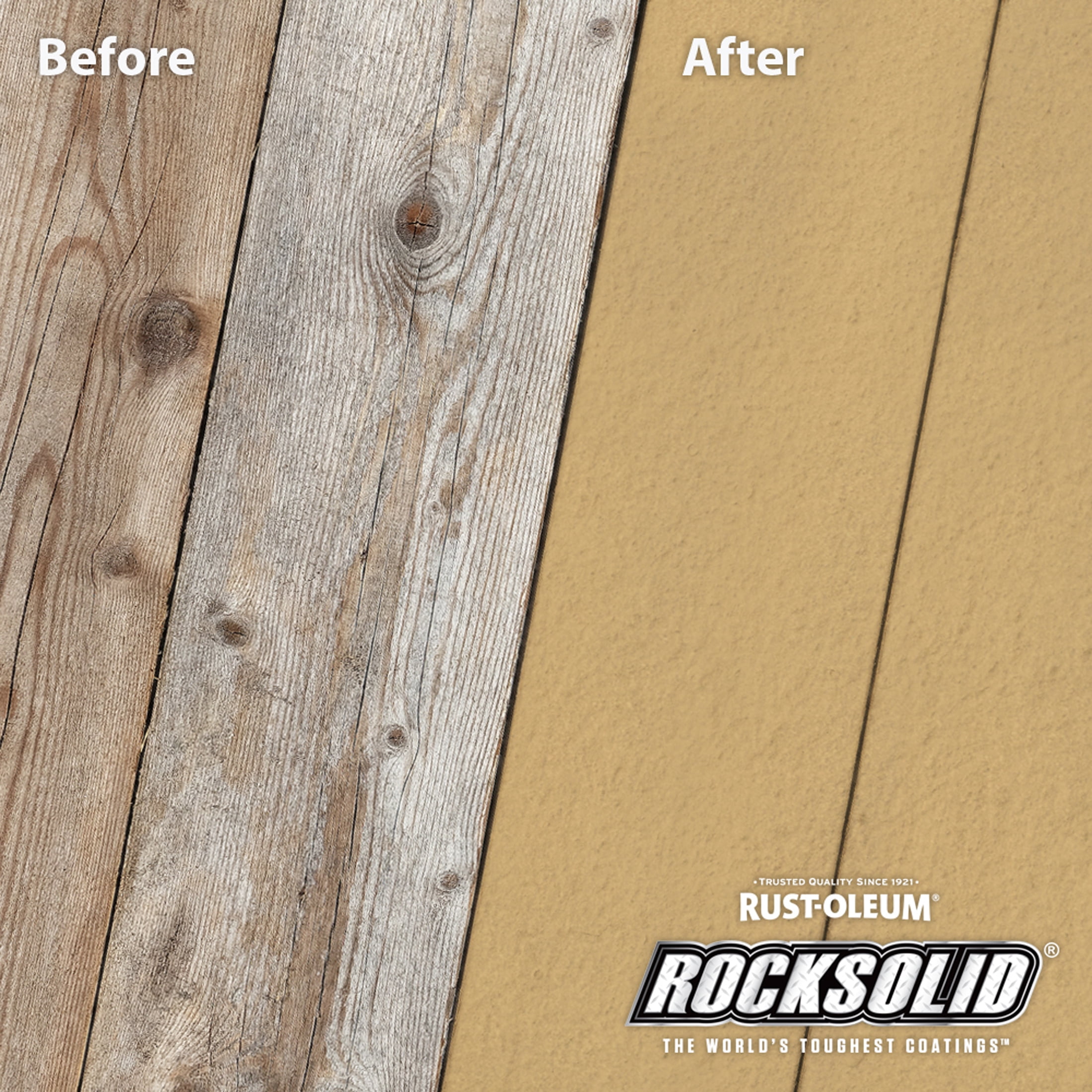 Dune, Rust-Oleum RockSolid 20X Exterior Wood Deck Resurfacer-319377T, Gallon