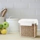 thumbnail image 3 of Recipientes para almacenar alimentos con tapa | Organizadores de cereales y despensa de plástico sin BPA | Botes de cocina reutilizables para granos y alimentos secos | Juego de 3 tamaños para uso, 3 of 5