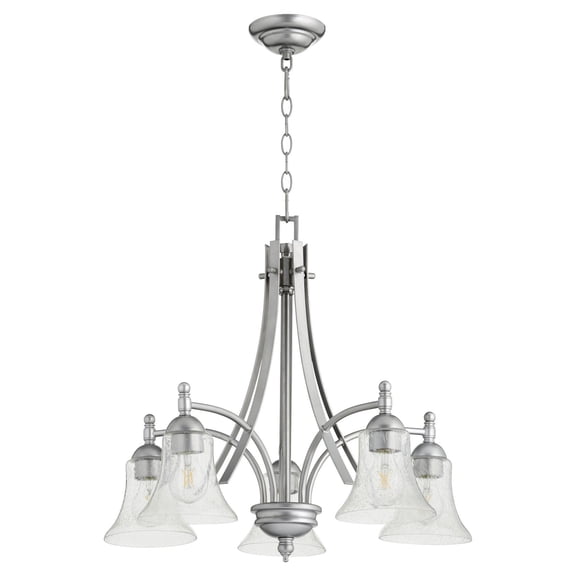 6477-5-64-Quorum Lighting-Aspen - 5 Light Nook Pendant in style - 26 inches wide by 22.75 inches high-Classic Nickel Finish    -Traditional
