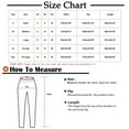 thumbnail image 3 of Zuesphe Womens Pants Elastic Waist Petite Length Capri Pants for Women Plus Size Stretch Jeans Womens Baggy Pants Plus Size Womens Cargo Pants High Waisted Baggy, 3 of 5