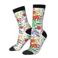 thumbnail image 1 of Fotbe Mushroom and Frogs Calcetas Largas con Estampado para Hombre y Mujer – Calcetas de Compresión Transpirables y Elásticas, Viajar y Uso Diario Talla 5-11, 1 of 6