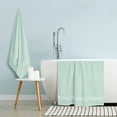 thumbnail image 4 of GLAMBURG Premium Cotton Oversized 2 Pack Bath Sheet 35x70 - 100% Pure Cotton - Ideal for Everyday use - Ultra Soft & Highly Absorbent - Machine Washable – Sea Green, 4 of 6