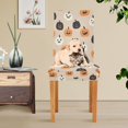 thumbnail image 4 of Yayeee 4 Pack Dining Chair Covers Stretch Parson Chairs Slipcovers Seat Protector, Beige Halloween Pumpkin, 4 of 6