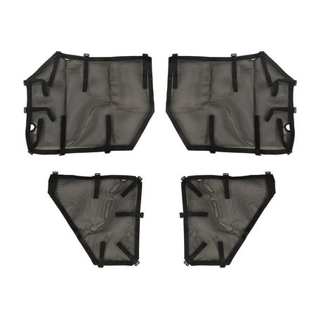 Rugged Ridge by RealTruck Fortis Tube Door Covers for Wrangler JKU 4-Door | Full Set, Black | 13579.58 | Compatible with 2007-2018 Jeep Wrangler JKU 4-Door