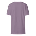 thumbnail image 5 of Gaexia Women's Casual Short Sleeve Pocket Tee Crew Neck Basic Top For Everyday Wear Stylish Comfort Solid (Purple,S), 5 of 5