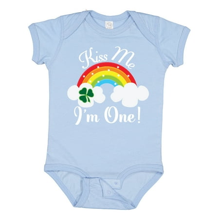 

Inktastic 1st Birthday Kiss Me Im One Gift Baby Boy or Baby Girl Bodysuit