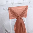 thumbnail image 3 of BalsaCircle 10 Terracotta Extra Premium Chiffon Chair Sashes Bows Ties Ceremony, 3 of 6