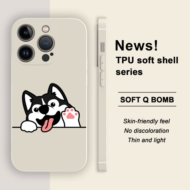 Proteja su iPhone con estilo con esta moderna funda de goma TPU con diseño de dibujos animados