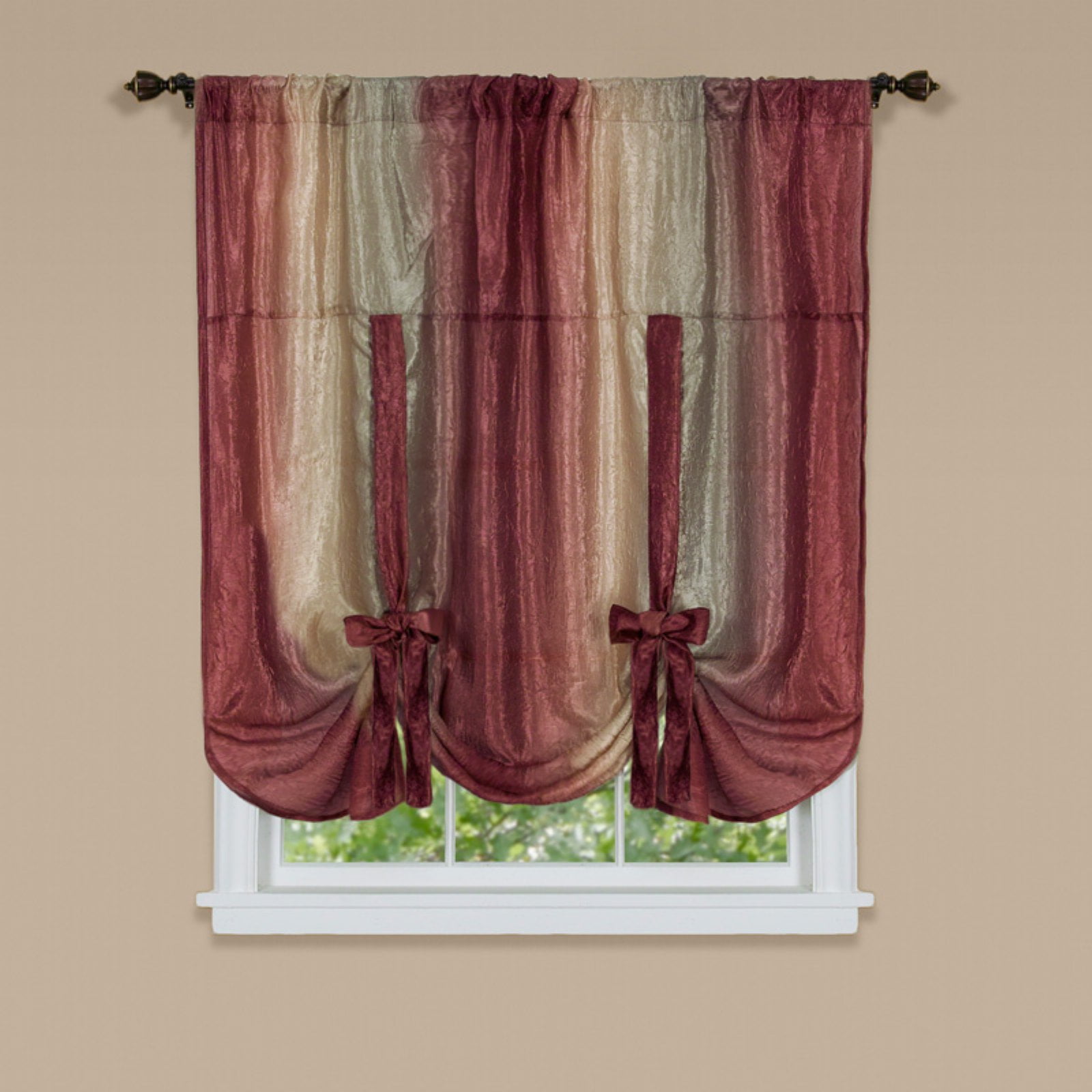 ACHIM Ombre-Vorhang – Lichtfilternd, Halbdurchsichtig, 127 X 213 Cm, Aus Weichem Polyester