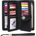 thumbnail image 2 of LAICAIW Women's Wallet Genuine Leather RFID Blocking Large Capacity Trifold Ladies Wallet, 2 of 6