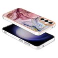 thumbnail image 3 of For Samsung Galaxy S24 FE TPU Case Marble Pattern 2.0mm Electroplating Phone Back Cover - Rose Gold, 3 of 5