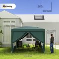 thumbnail image 3 of Outsunny 10'x10' Outdoor Pop Up Party Tent with Carrying Bag Green, 3 of 10