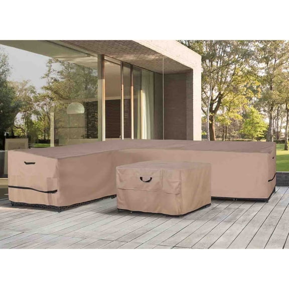 Patio L-Shaped Left Facing Sofa Cover Waterproof for Outdoor Sectional Furniture Couch
