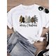 thumbnail image 1 of Camiseta con estampado de árbol de estrellas para mujer, ropa de vacaciones de Festival encantador, Feliz Navidad, Año Nuevo, moda femenina, camisetas gráficas, 1 of 4