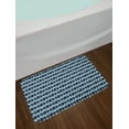 thumbnail image 2 of Navy Bath Mat, Diamond Shaped Blurry Ikat Pattern Chevron Effects Ethnic Asian Artsy Image, Non-Slip Plush Mat Bathroom Kitchen Laundry Room Decor, 29.5 X 17.5 Inches, Eggplant Turquoise, Ambesonne, 2 of 2