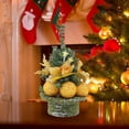 thumbnail image 6 of TISHITA Artificial Tabletop Christmas Tree Mini Xmas Tree Desk Christmas Tree Potted Plants for Party, Shelf, Indoor,Holiday,Birthday Golden, 6 of 8