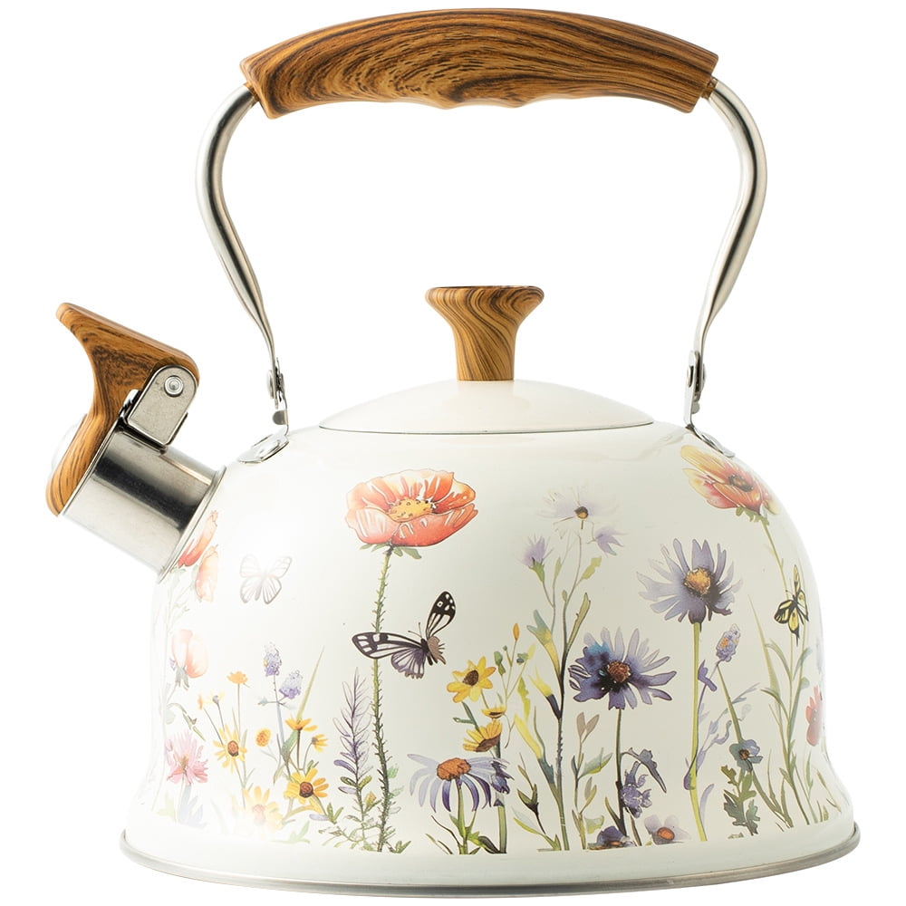 The Pioneer Woman Breezy Blossom Enamel On Steel 1.9-Quart Tea