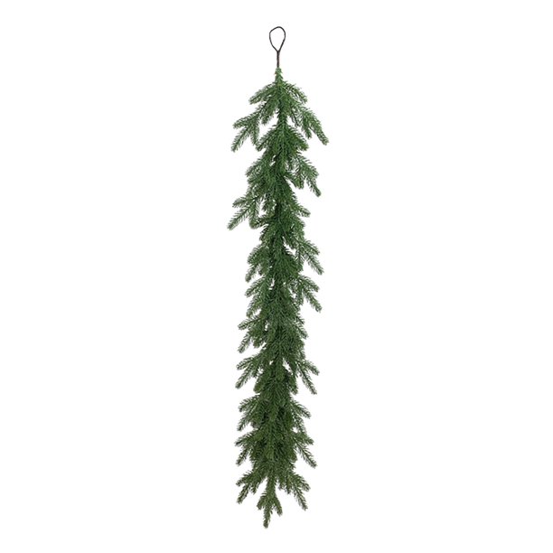 Decoración artificial de pino de cola de rata de cinco puntas, guirnalda de vegetación de 120 cm/pieza, guirnalda de pino realista, guirnalda de vegetación realista para fiestas, Navidad, ramas de