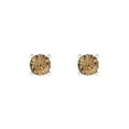 thumbnail image 3 of Clara Pucci 0.2Ct Champagne Round Cut VVS1 Push Back Stud 18k Solid hypoallergenic Gold Designer Earrings For April, 3 of 7