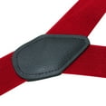 thumbnail image 3 of Buyless Fashion Button End 2 Pack Suspenders for Men - 48" Adjustable Straps 1 1/4" - Y Shape - 5113-2-Red, 3 of 7