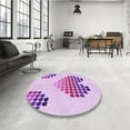 thumbnail image 4 of Ahgly Company Machine Washable Indoor Rectangle Transitional Blossom Pink Area Rugs, 8' x 10', 4 of 7