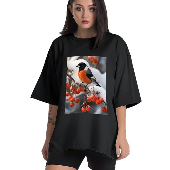 Plus Size Shirt for Women Black Tops for Women Short Sleeves Shirt for Women Bird8 T Shirt Crewneck Shirt for Women XS