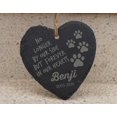 thumbnail image 2 of Darling Souvenir MADE WITH LOVE Personalized&nbsp;Hanging Pet Memorial Paw Benji Dog Christmas Tree Ornament&nbsp;Engraved Heart Slate Custom Gift, 2 of 4