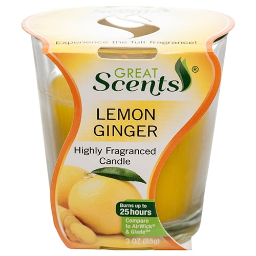 New 381494 Great Scents Boxed Candle Lemon Ginger 3 Oz (12Pack