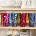 thumbnail image 5 of Vasos reutilizables de plástico acrílico Optix de EE. UU. (juego de 8) vasos de agua de 20 oz en colores de tono joya | Vasos sin BPA, fabricados en EE. UU. | Apto para lavavajillas en la rejilla supe, 5 of 5