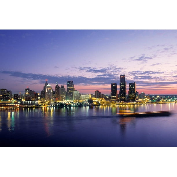 Detroit Skyline At Dawn Wayne County Michigan Usa Print Wall Art Com - Detroit Skyline Wall Art Detroit Skyline At Dawn Wayne County Michigan Usa Print Wall Art Com - Detroit Skyline Wall Art